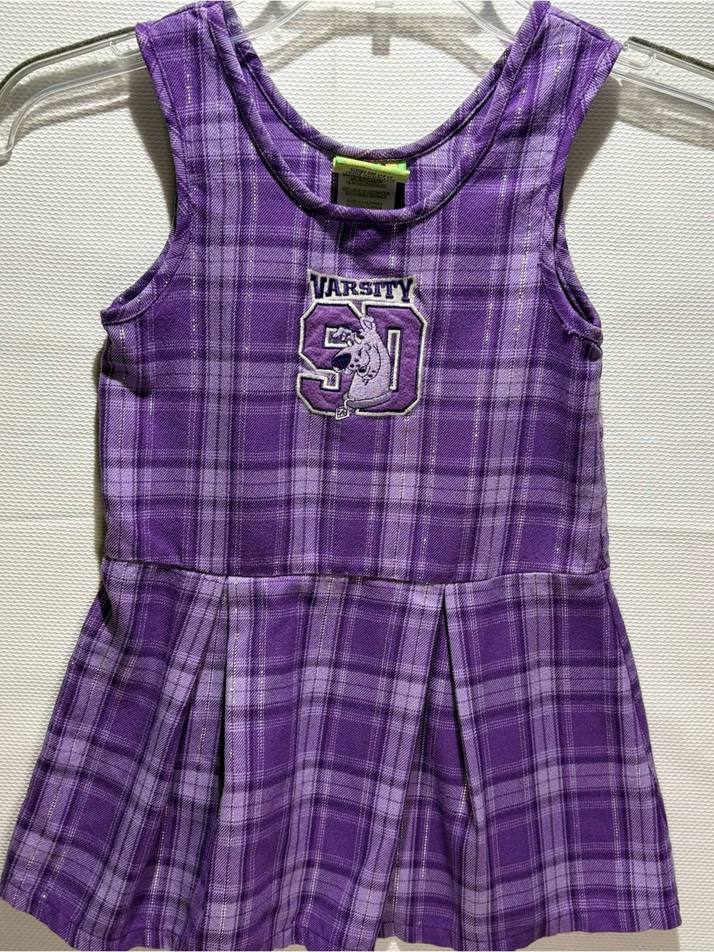 Cartoon Network Purple Plaid Tank Dress
